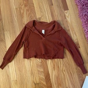 Cropped free people shirt